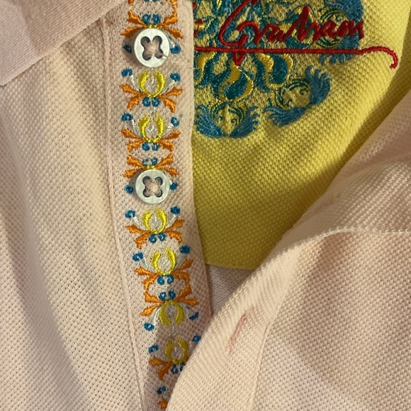Robert Graham Pink Polo Shirt size L - Picture 4 of 6
